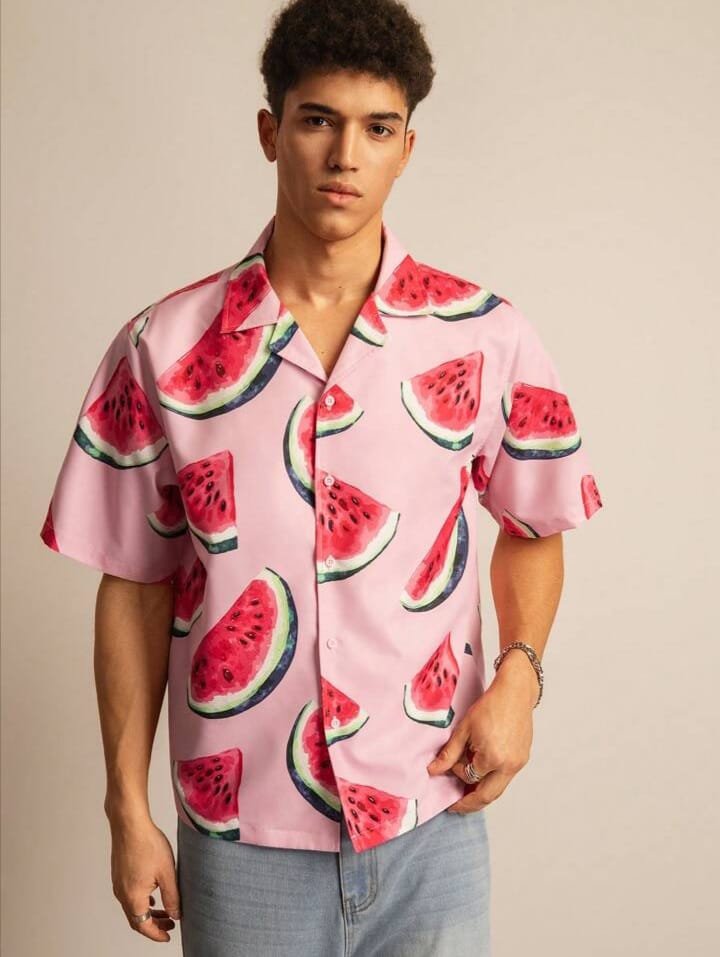 Uptown Funky Digital Print Loose Fit Shirt